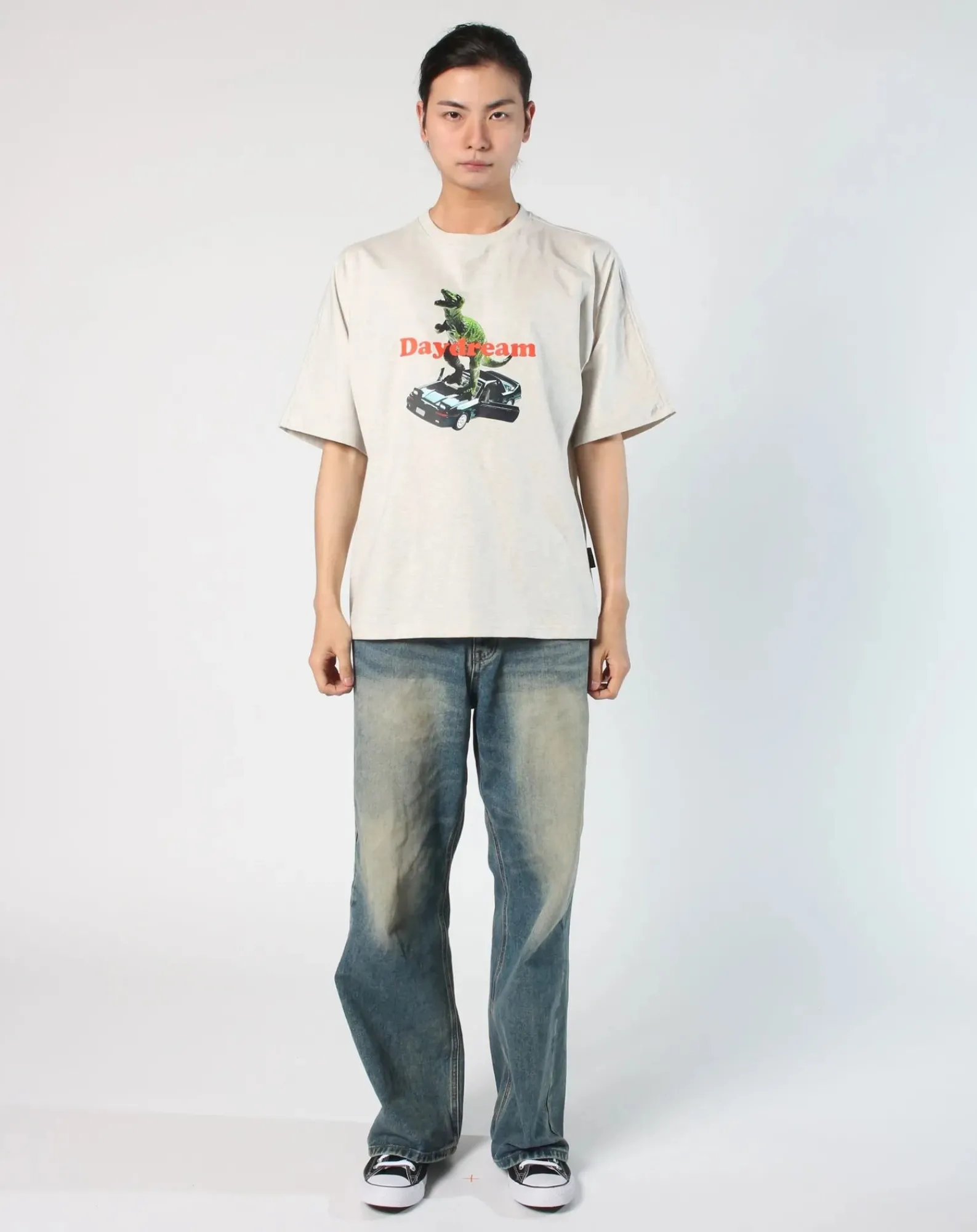 TEE LIBRARY Tee-Shirts, Polos-T- Shirt What I like-Dream cotton Gris clair