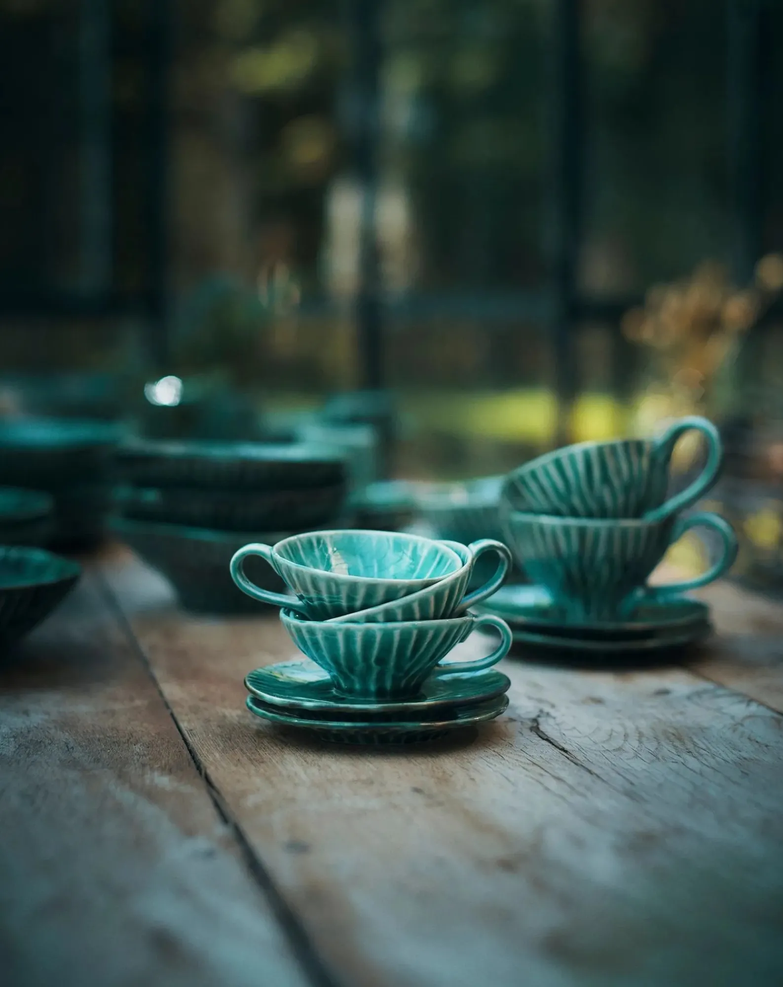Serax Tasses, Théières-Tasse à expresso avec soucoupe Verde Lanza - Set de 2 Vert