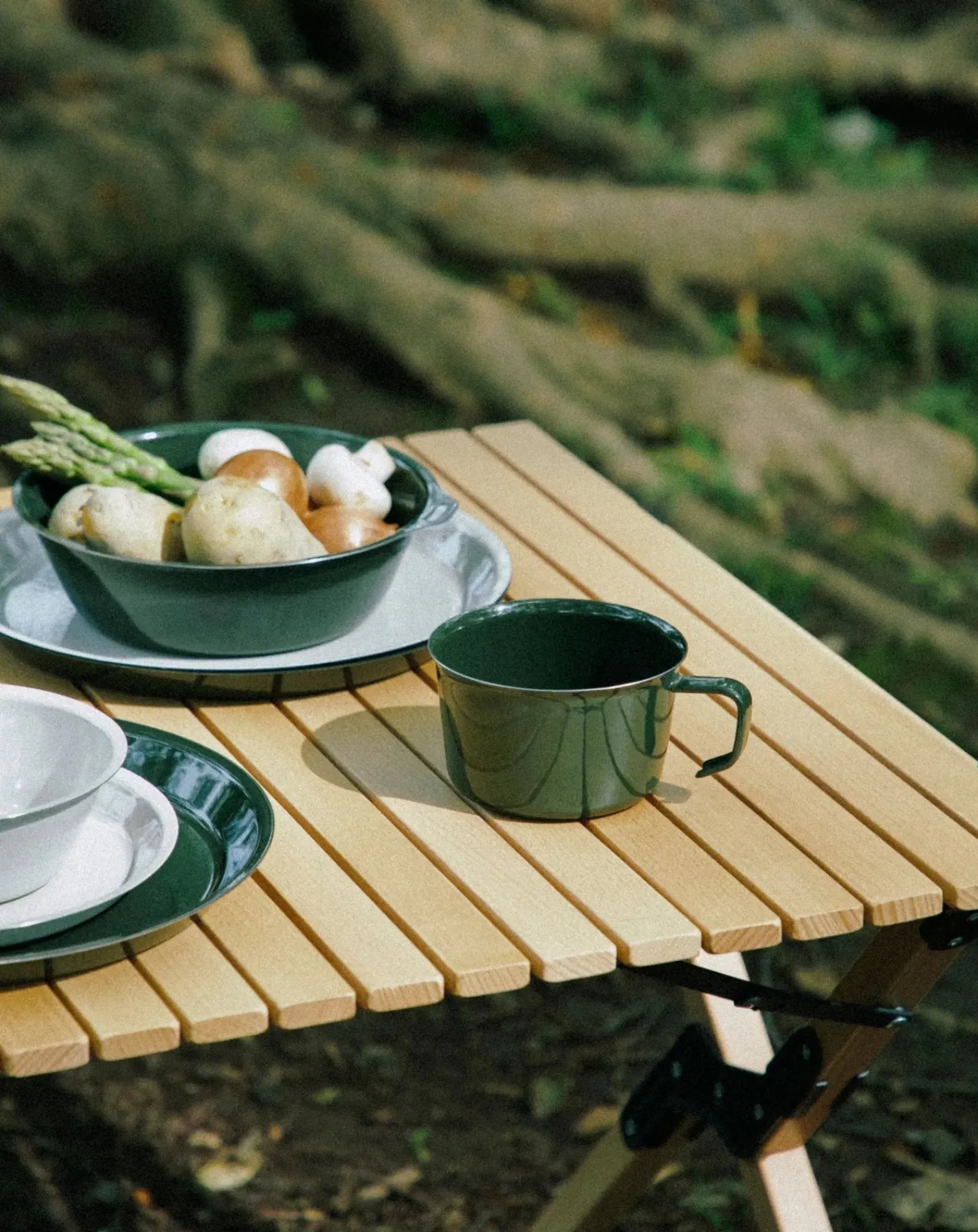 Kinto Tasses, Théières-Tasse en émail Foris Vert forêt