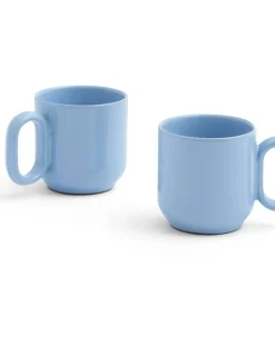 Hay Tasses, Théières-Tasses en terracotta Barro - Set de 2, Rui Pereira Bleu ciel