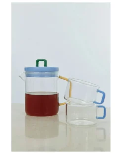 Hay Tasses, Théières-Tasses en verre Brew - Set de 2 Bleu ciel