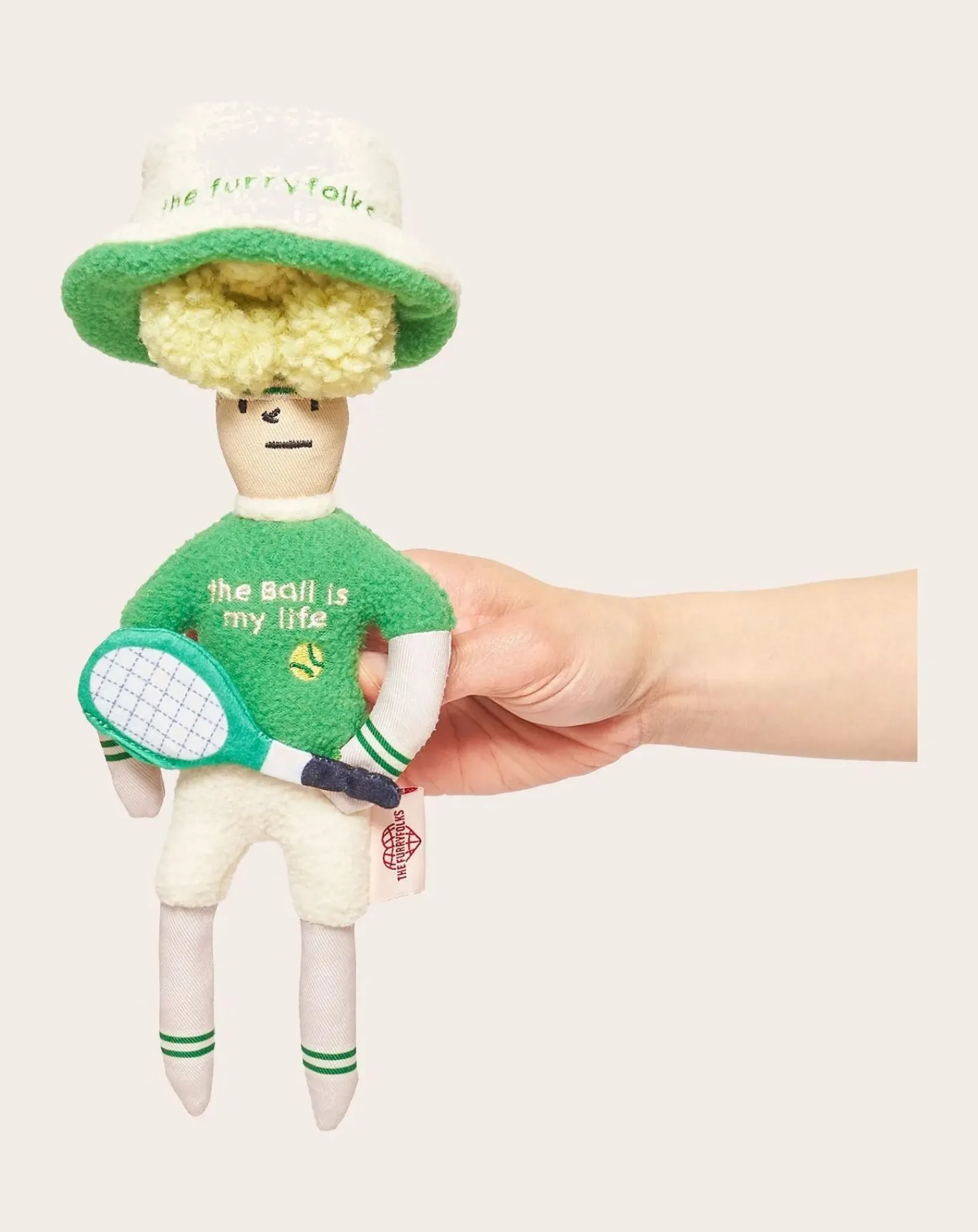 The Furry Folks Accessoires Animaux-Tennis Hooman digging toy Vert