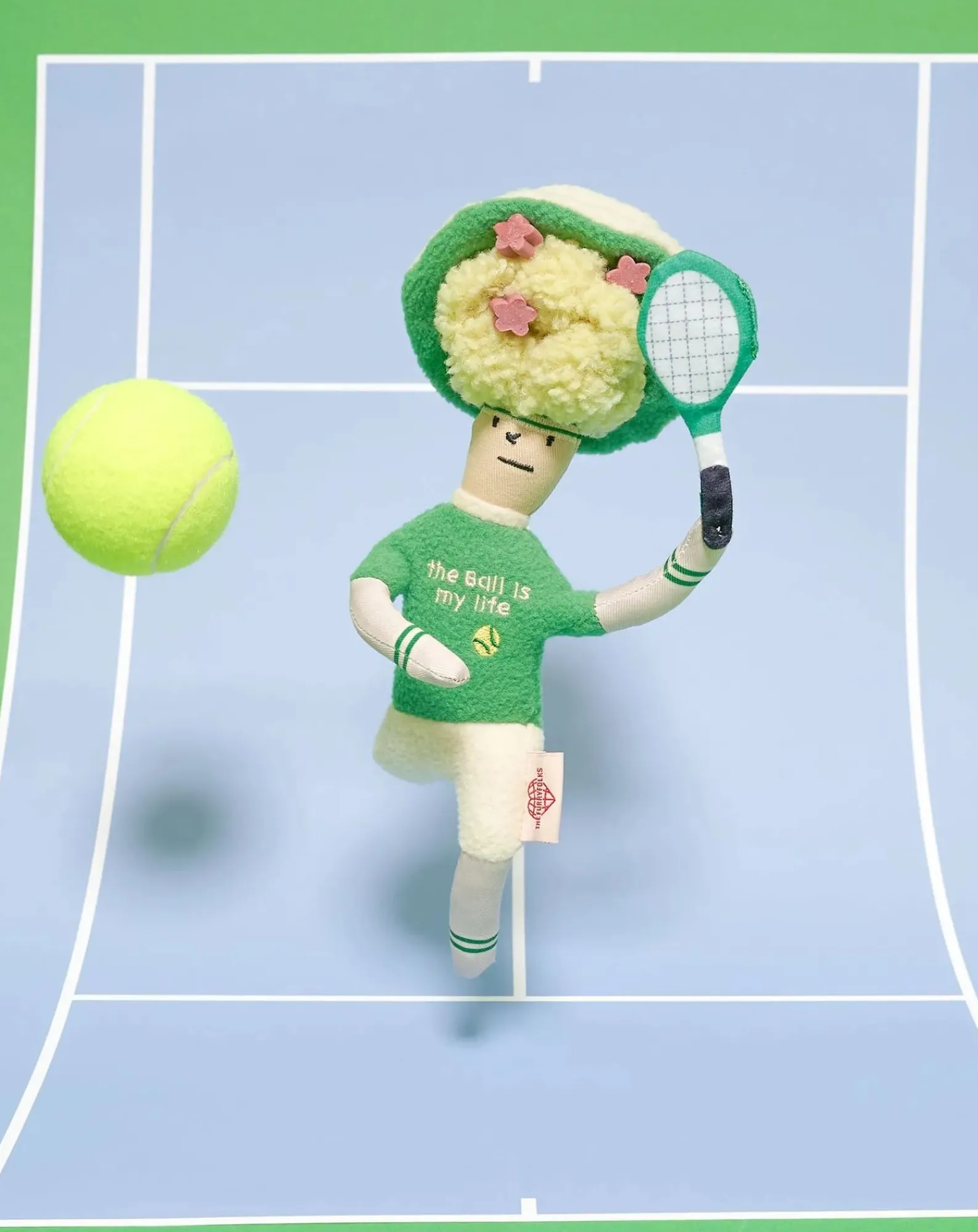 The Furry Folks Accessoires Animaux-Tennis Hooman digging toy Vert