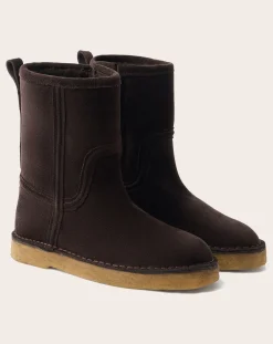 Soeur Boots, Bottes-Texas crust leather boots Marron