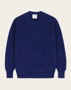 Castart Pulls, Gilets-The Flirt plain sweater in Alpaca Cobalt
