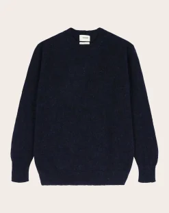 Castart Pulls, Gilets-The Flirt plain sweater in Alpaca Bleu marine