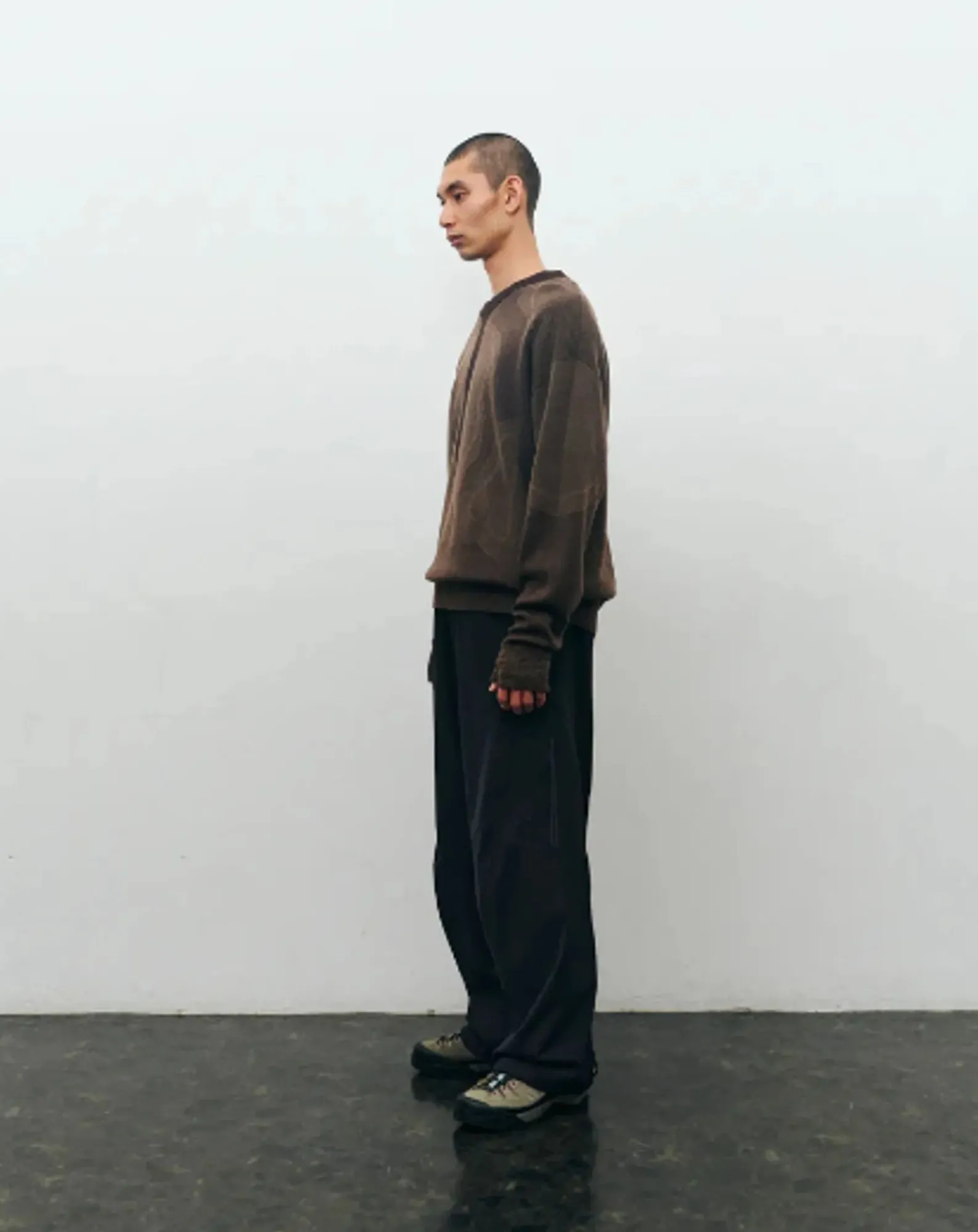 YDOT Pulls, Gilets-Thermal Knit Crewneck Sweater Marron