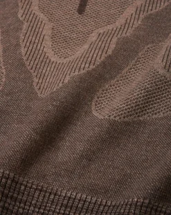 YDOT Pulls, Gilets-Thermal Knit Crewneck Sweater Marron