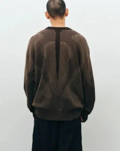 YDOT Pulls, Gilets-Thermal Knit Crewneck Sweater Marron