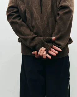 YDOT Pulls, Gilets-Thermal Knit Crewneck Sweater Marron