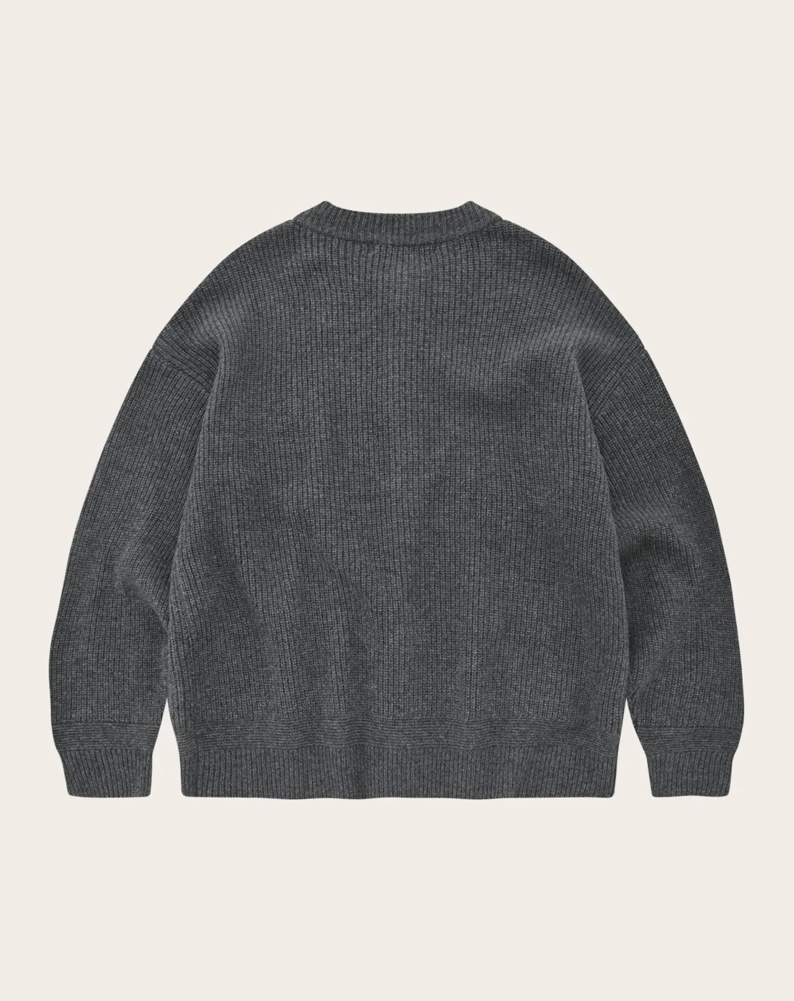 Frizmworks Pulls, Gilets-Thick Wool Cardigan Gris foncé