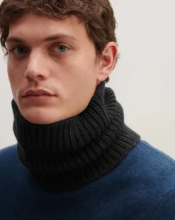 Bompard Echarpes, Foulards-12-thread Cashmere Rib Choker Noir