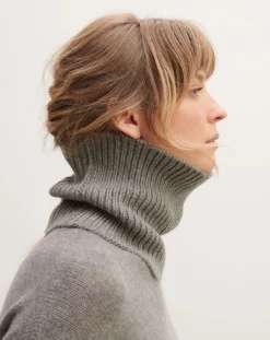 Bompard Echarpes, Foulards-12-thread Cashmere Rib Choker Gris argent