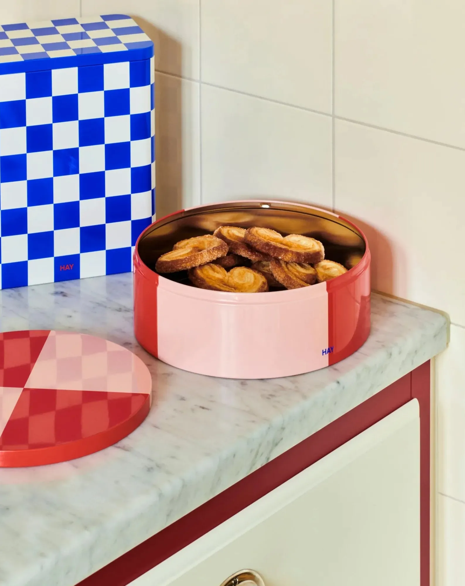 Hay Rangements-Tin storage box Bleu