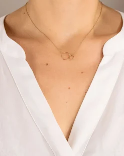 Ginette NY Colliers-Tiny Fusion necklace Or rose