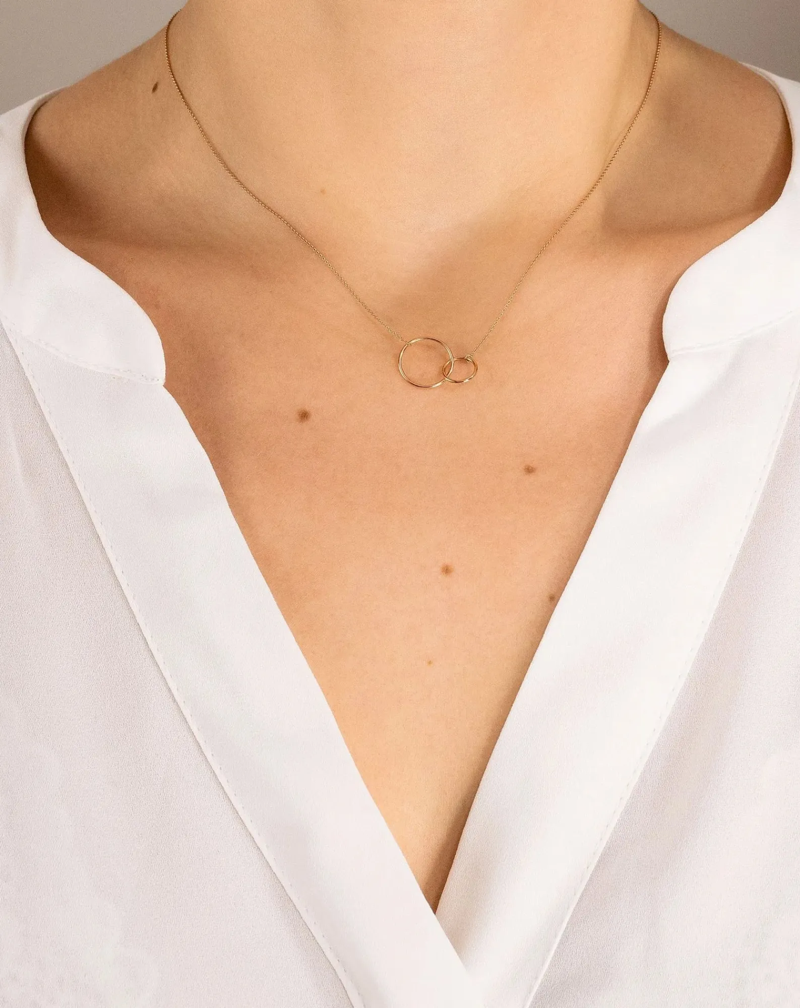 Ginette NY Colliers-Tiny Fusion necklace Or rose