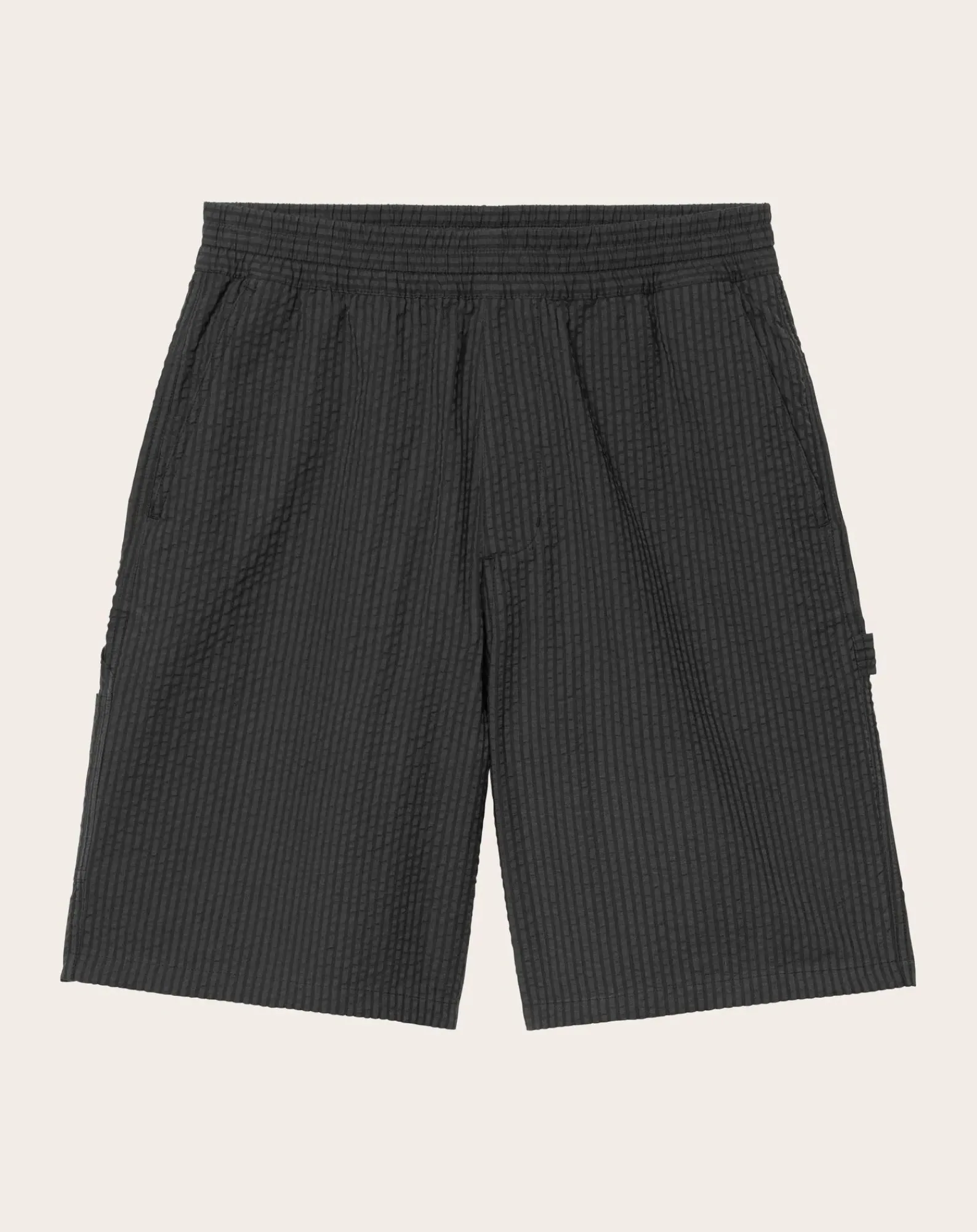 Carhartt WIP Pantalons, Jeans-Toland Striped Seersucker Shorts Noir