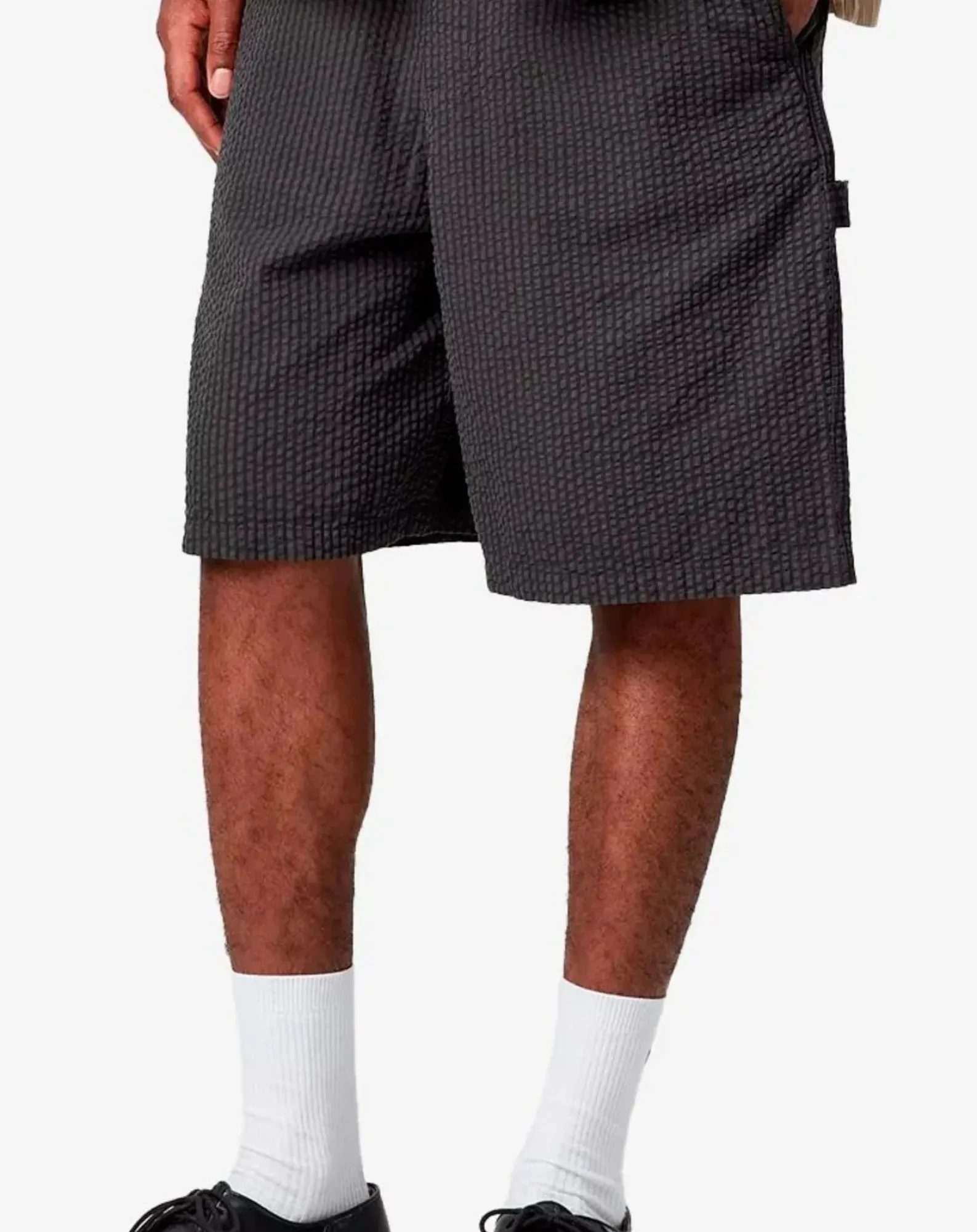 Carhartt WIP Pantalons, Jeans-Toland Striped Seersucker Shorts Noir