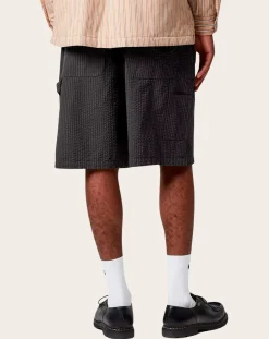 Carhartt WIP Pantalons, Jeans-Toland Striped Seersucker Shorts Noir