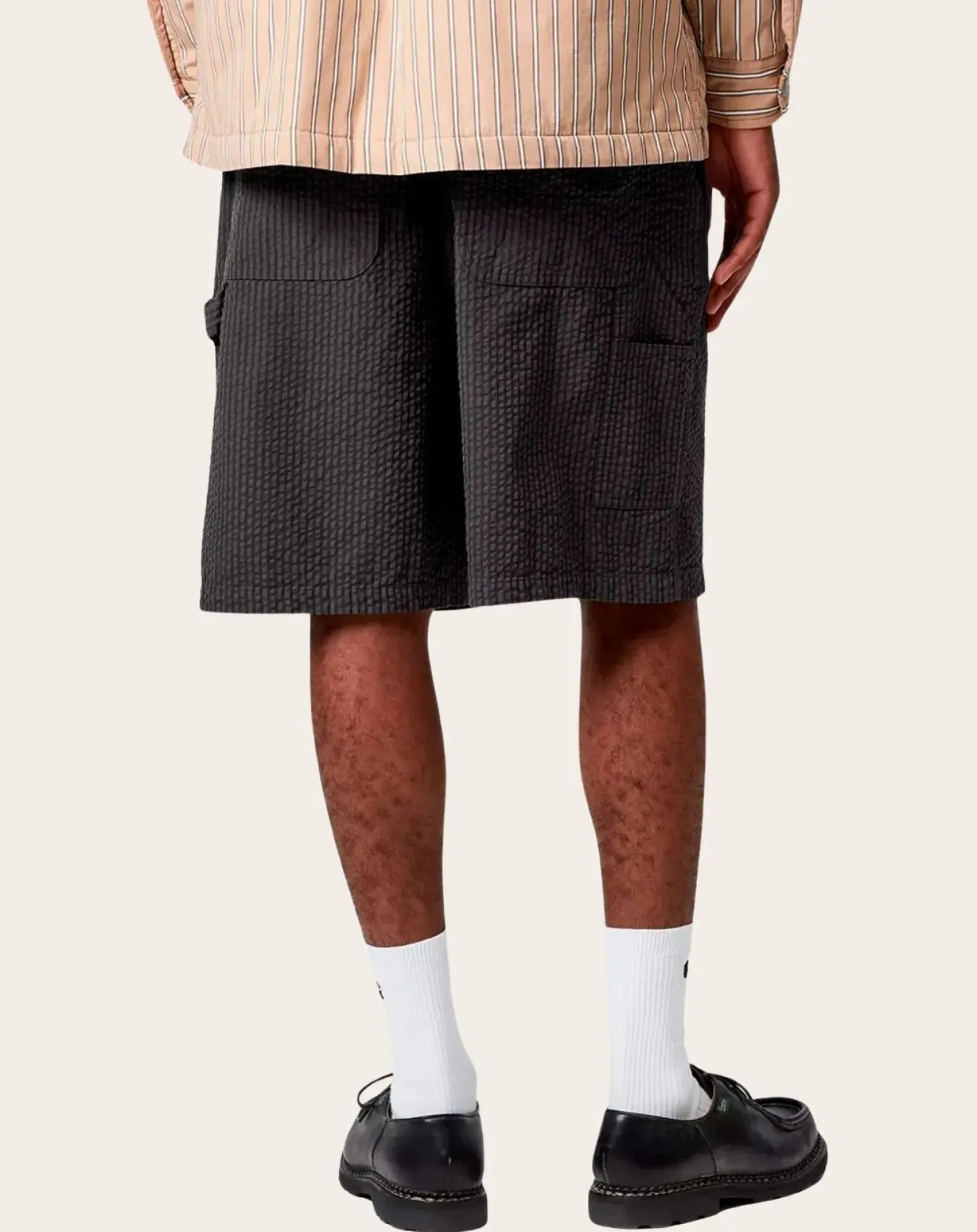Carhartt WIP Pantalons, Jeans-Toland Striped Seersucker Shorts Noir