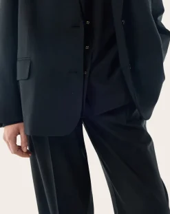BELLEPIECE Blouses, Chemises-Tom Cotton Poplin Blouse Noir