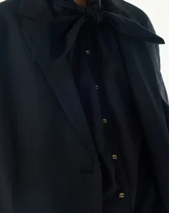 BELLEPIECE Blouses, Chemises-Tom Cotton Poplin Blouse Noir