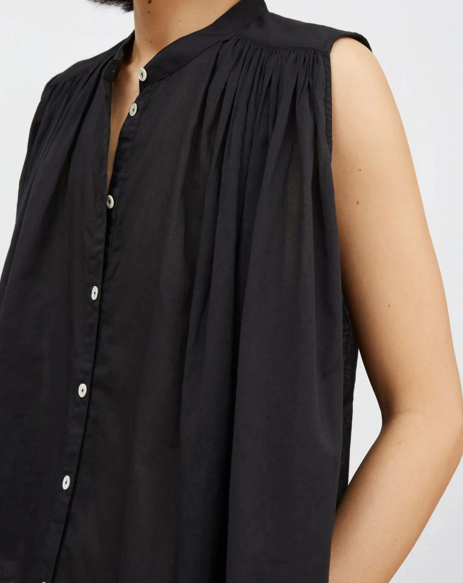 Skall Studio Blouses, Chemises-Top Louise Organic Cotton Noir