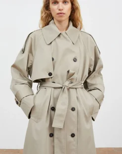 Skall Studio Vestes, Manteaux-Trench Mahsa Organic Cotton Gris vert