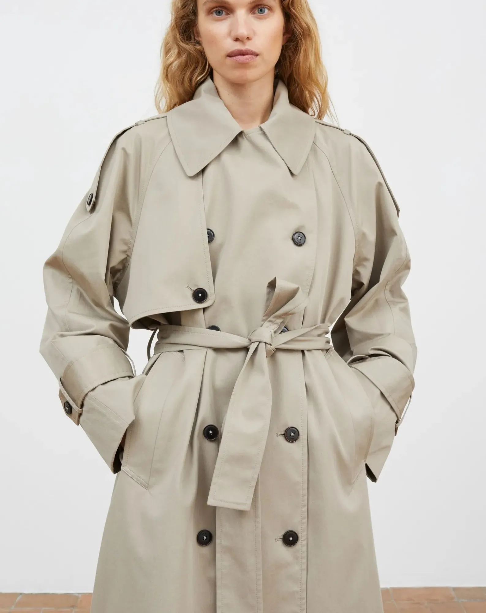 Skall Studio Vestes, Manteaux-Trench Mahsa Organic Cotton Gris vert