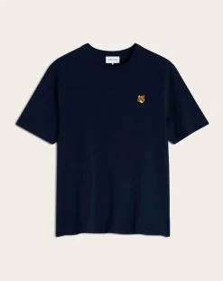 Maison Kitsuné Tee-Shirts, Polos-T-Shirt Fox Head Cotton Bleu