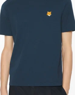 Maison Kitsuné Tee-Shirts, Polos-T-Shirt Fox Head Cotton Bleu