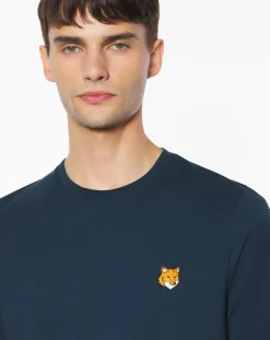 Maison Kitsuné Tee-Shirts, Polos-T-Shirt Fox Head Cotton Bleu