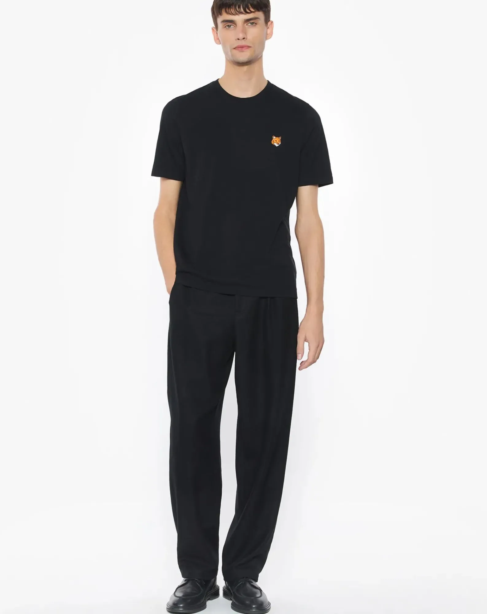Maison Kitsuné Tee-Shirts, Polos-T-Shirt Fox Head Cotton Noir