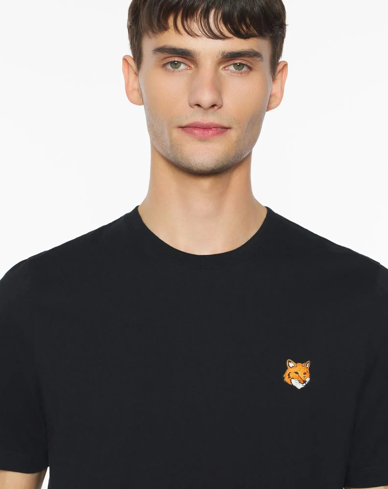 Maison Kitsuné Tee-Shirts, Polos-T-Shirt Fox Head Cotton Noir