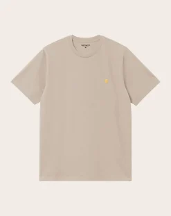Carhartt WIP Tee-Shirts, Polos-T-Shirt S/S Chase Blanc cassé
