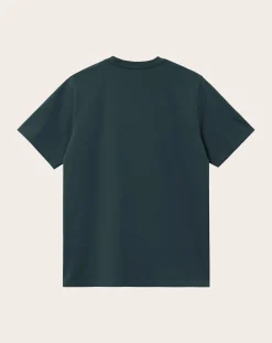 Carhartt WIP Tee-Shirts, Polos-T-Shirt S/S Pocket Bleu Lagune