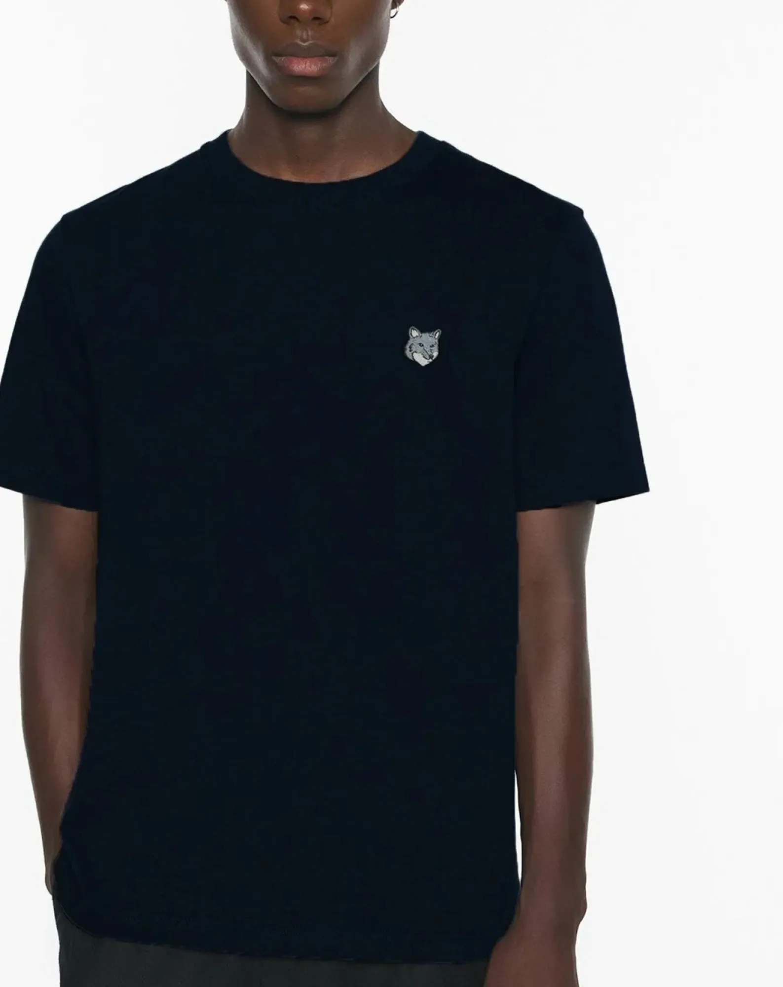 Maison Kitsuné Tee-Shirts, Polos-T-Shirt Tête De Renard Coton Confort Noir