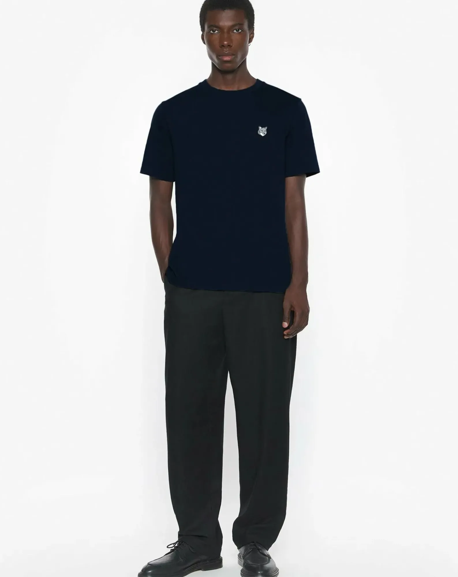 Maison Kitsuné Tee-Shirts, Polos-T-Shirt Tête De Renard Coton Confort Noir