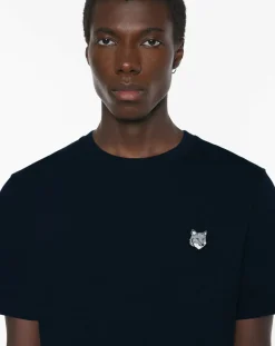 Maison Kitsuné Tee-Shirts, Polos-T-Shirt Tête De Renard Coton Confort Noir