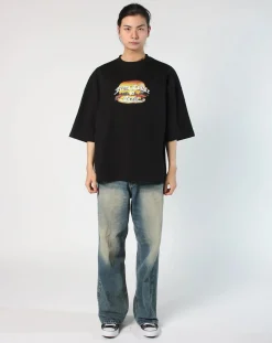 TEE LIBRARY Tee-Shirts, Polos-T-Shirt What I Like-Burger cotton Noir