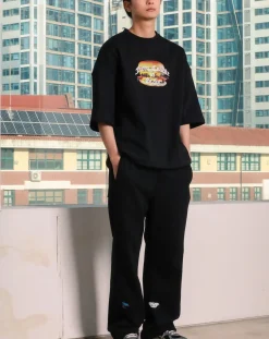TEE LIBRARY Tee-Shirts, Polos-T-Shirt What I Like-Burger cotton Noir
