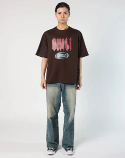 TEE LIBRARY Tee-Shirts, Polos-T-Shirt What Life is Chill Chli cotton Marron
