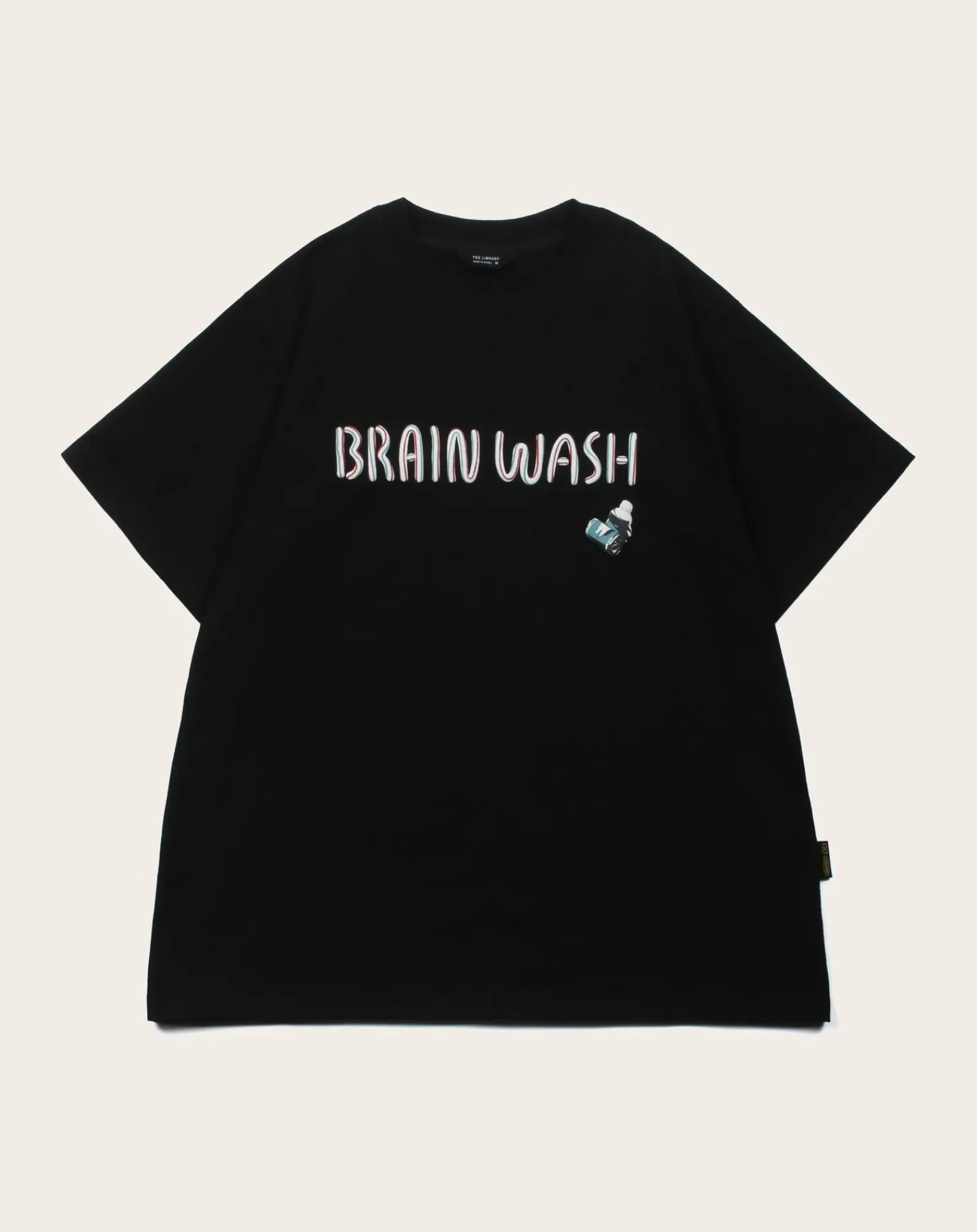TEE LIBRARY Tee-Shirts, Polos-T-Shirt What Life is-Brain Wash cotton Noir