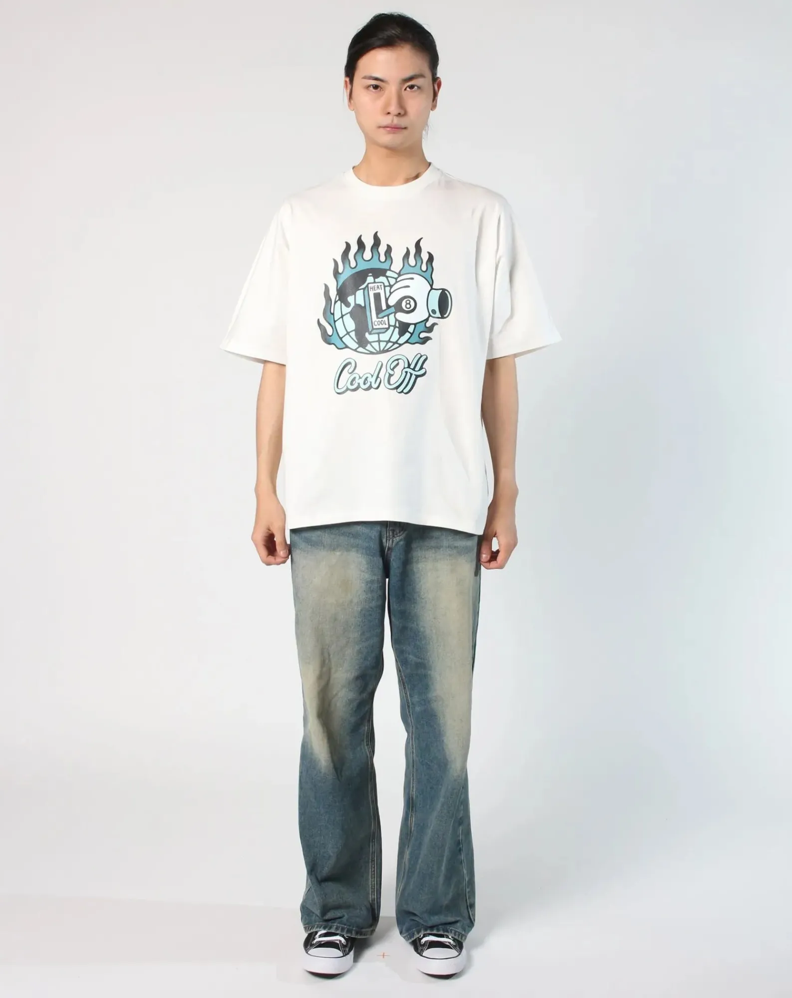 TEE LIBRARY Tee-Shirts, Polos-T-Shirt What life is-Cool Off cotton Blanc
