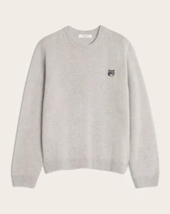 Maison Kitsuné Pulls, Gilets-Tête De Renard Comfort Wool Sweater Beige