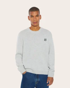 Maison Kitsuné Pulls, Gilets-Tête De Renard Comfort Wool Sweater Beige