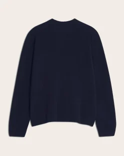 Maison Kitsuné Pulls, Gilets-Tête De Renard Comfort Wool Sweater Bleu
