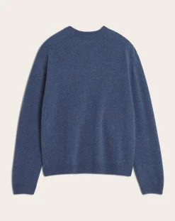 Maison Kitsuné Pulls, Gilets-Tête De Renard Comfort Wool Sweater Bleu jean