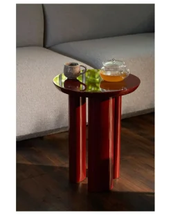 & Tradition Tables, Bureaux-Tung JA3 Side Table Rouge foncé