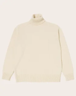 Universal Works Pulls, Gilets-Turtleneck Sweater Ecru